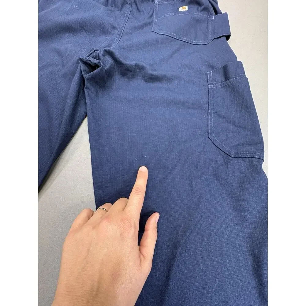 Carhartt Force Scrub Pants Dark Blue Ripstop Cargo Medical Men’s Large - Picture 8 of 10